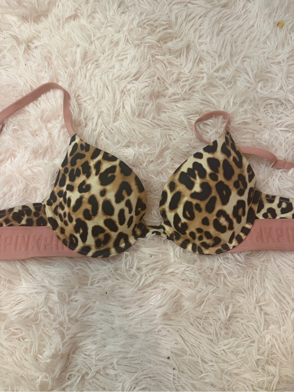💕 VS Pink leopard print push-up bra